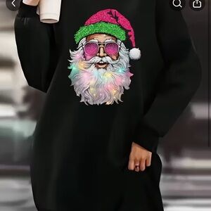 Festive Santa Graphic Sweatshirt